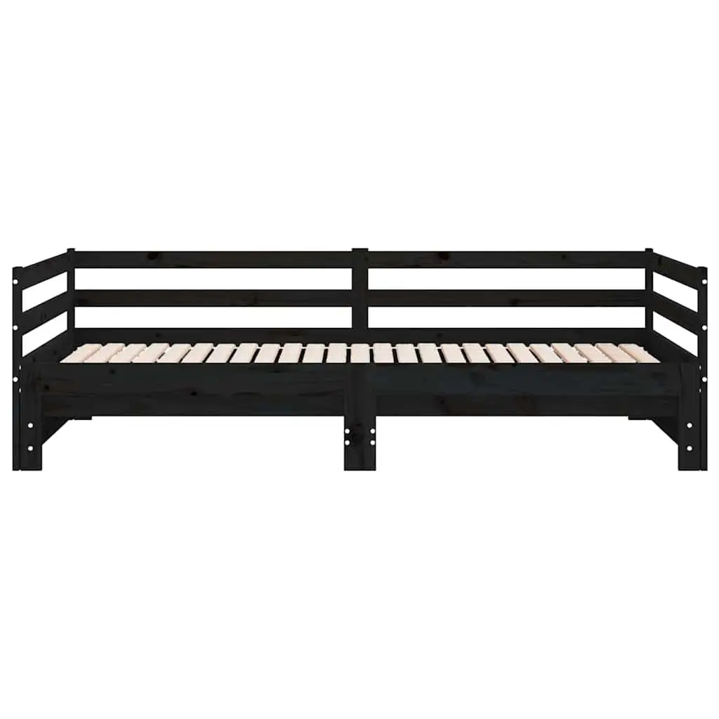 Wooden Day Bed Sofa Frame in Black 90x190 cm