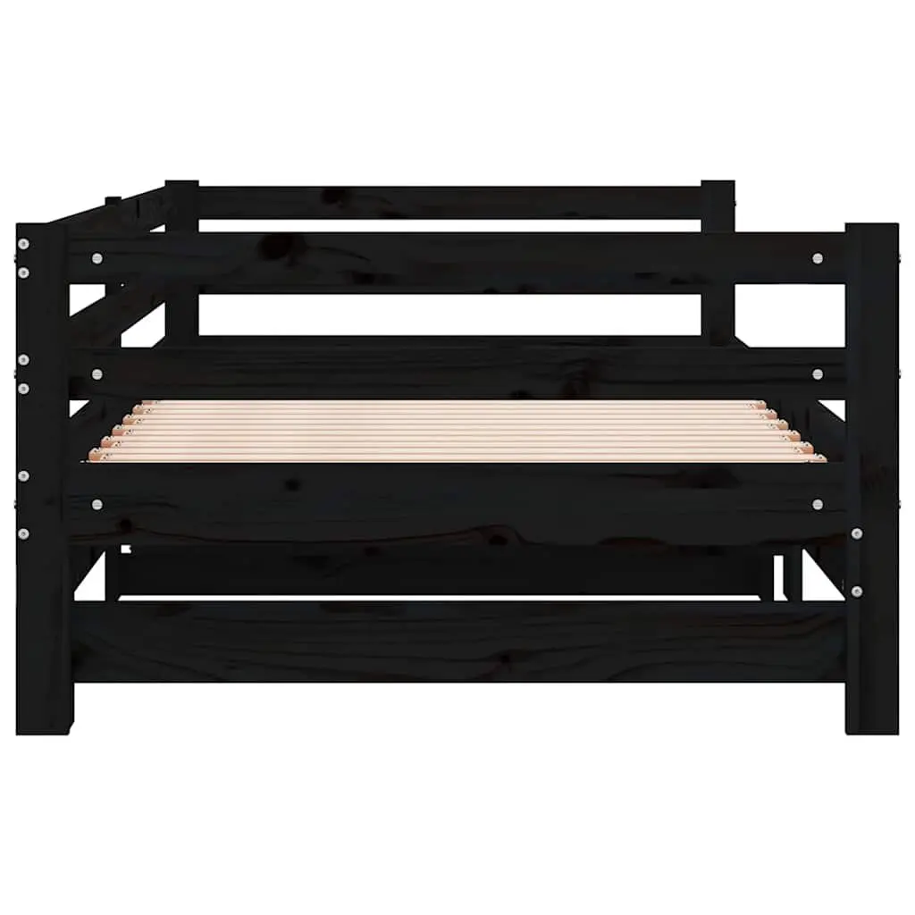Wooden Day Bed Sofa Frame in Black 90x190 cm
