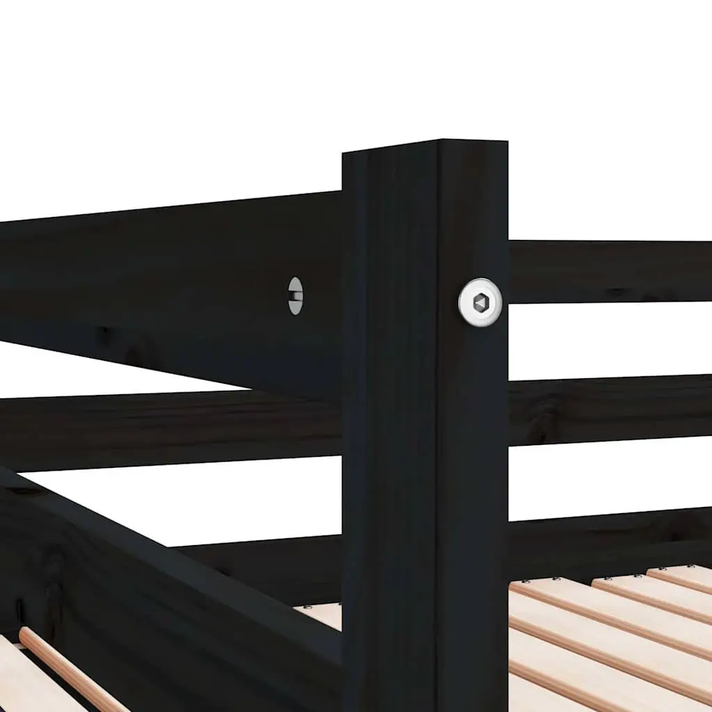 Wooden Day Bed Sofa Frame in Black 90x190 cm