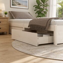 Charming Under Bed Storage Drawers - 4 Piece Set in White