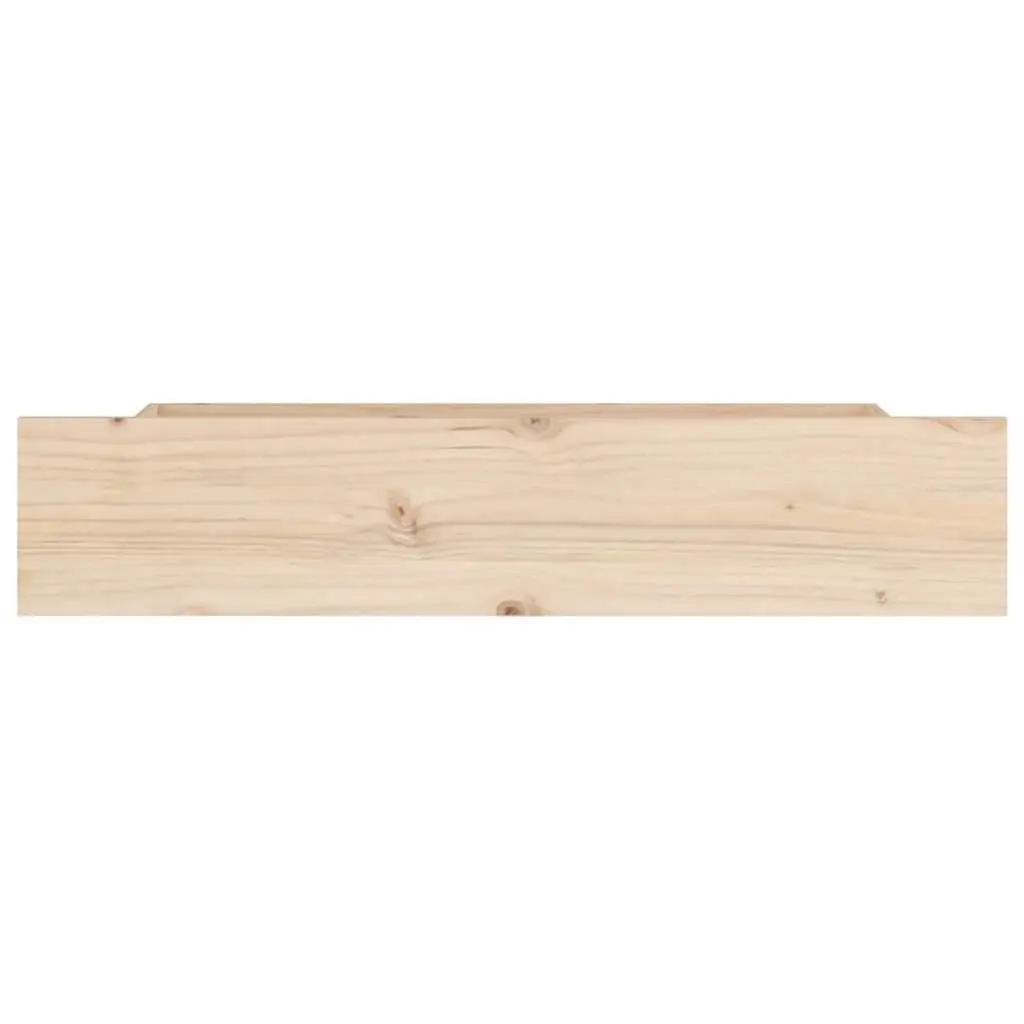 Solid Wood Pine Under Bed Storage Drawers, Set of 4