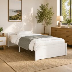 Elegant Solid Wood Bed Frame for Single Sleepers