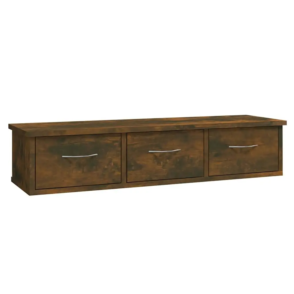 Floating Wall Cabinet with 3 Drawers for Home Storage