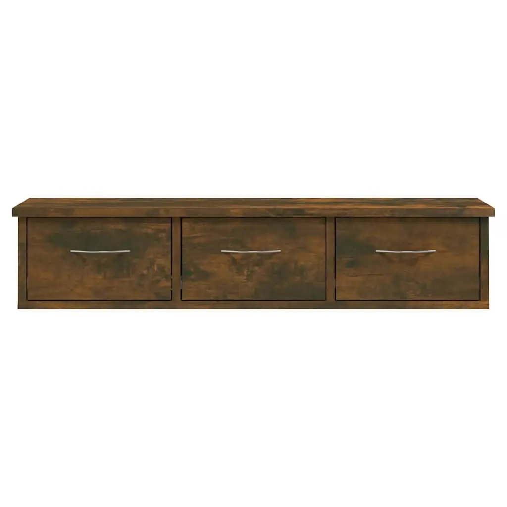 Floating Wall Cabinet with 3 Drawers for Home Storage
