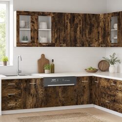 Brown Engineered Wood Hanging Cabinet for Kitchen Storage