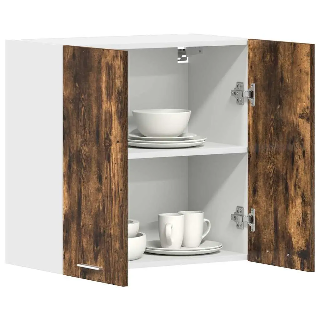 Hanging Cabinet Kitchen Storage Brown 60x31x60 cm Engineered Wood Wall Mount