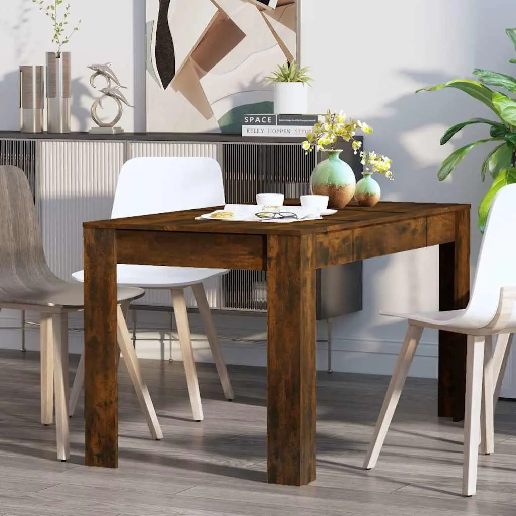 Smoked Oak Dining Table 140cm Modern Kitchen Furniture