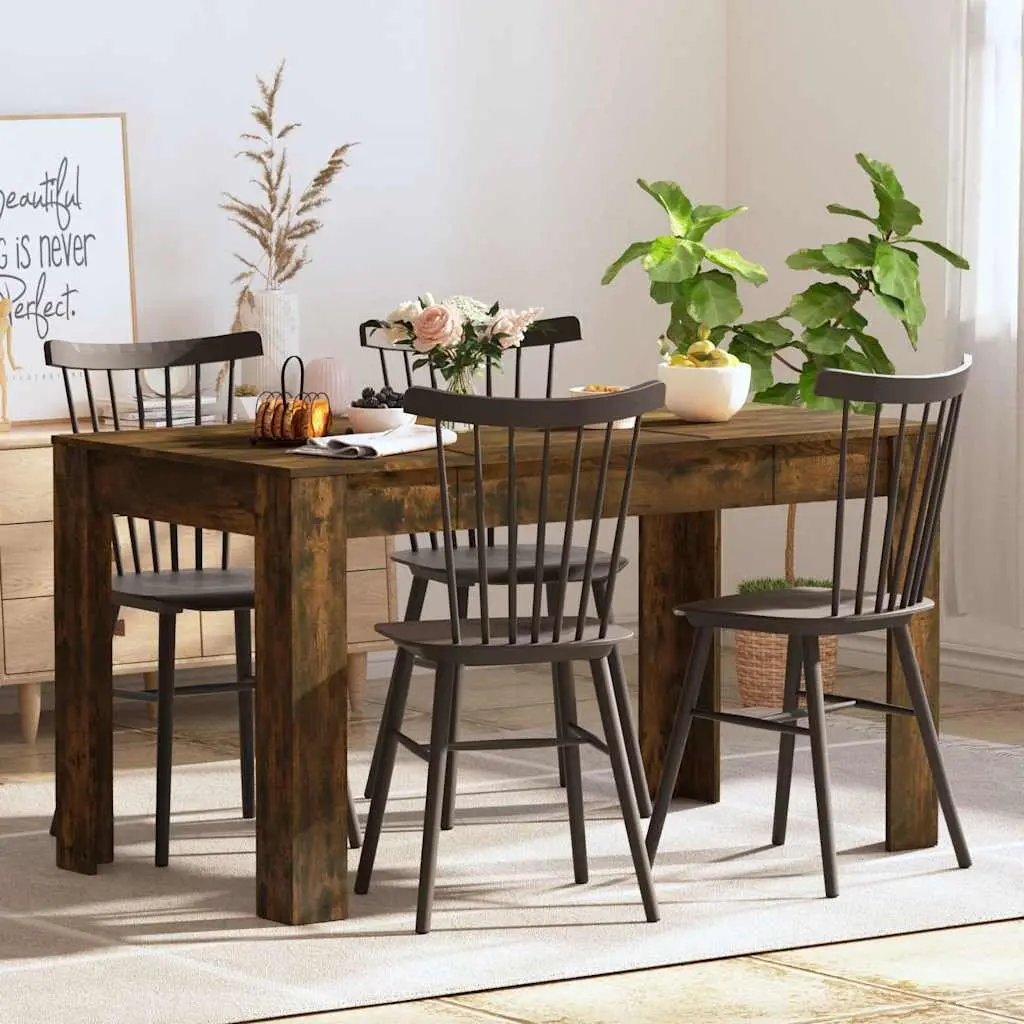 Smoked Oak Dining Table 140cm Modern Kitchen Furniture