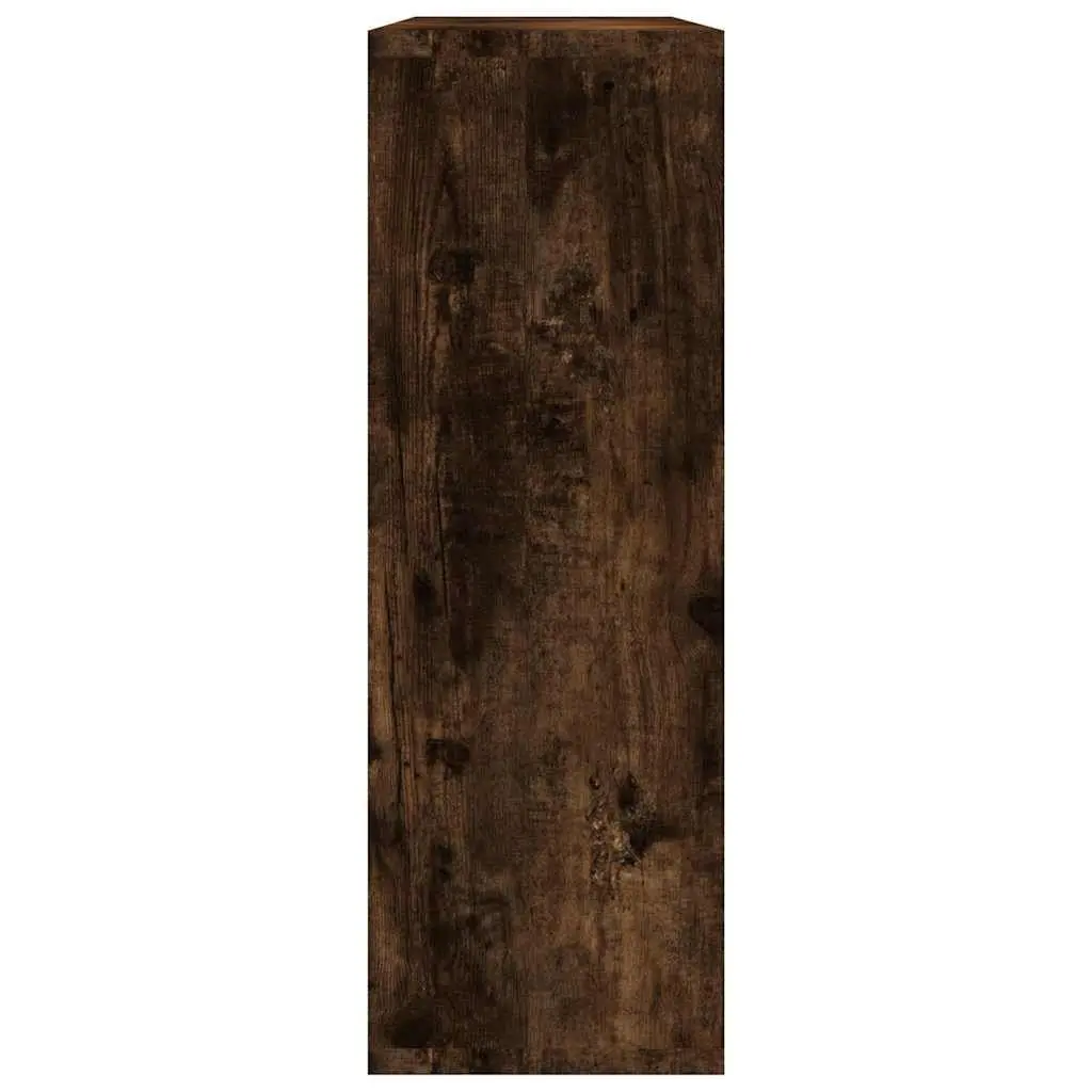 Engineered Wood Wall Shelf Brown Open Storage Display 3 Compartments