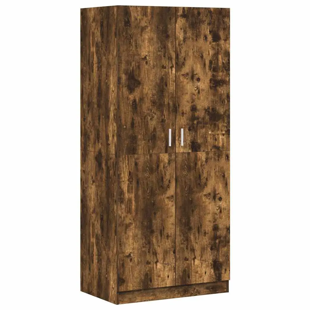Smoked Oak Wardrobe Cupboard 80x52x180 cm