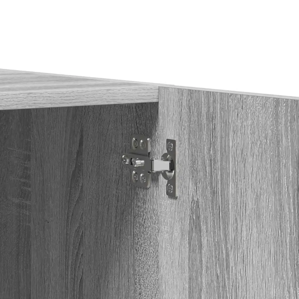 Wardrobe Grey Sonoma 80x52x180 cm Engineered Wood Storage Cabinet with Hanging Rod and Doors
