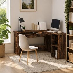 L-Shaped Corner Desk for a Cozy Study Space