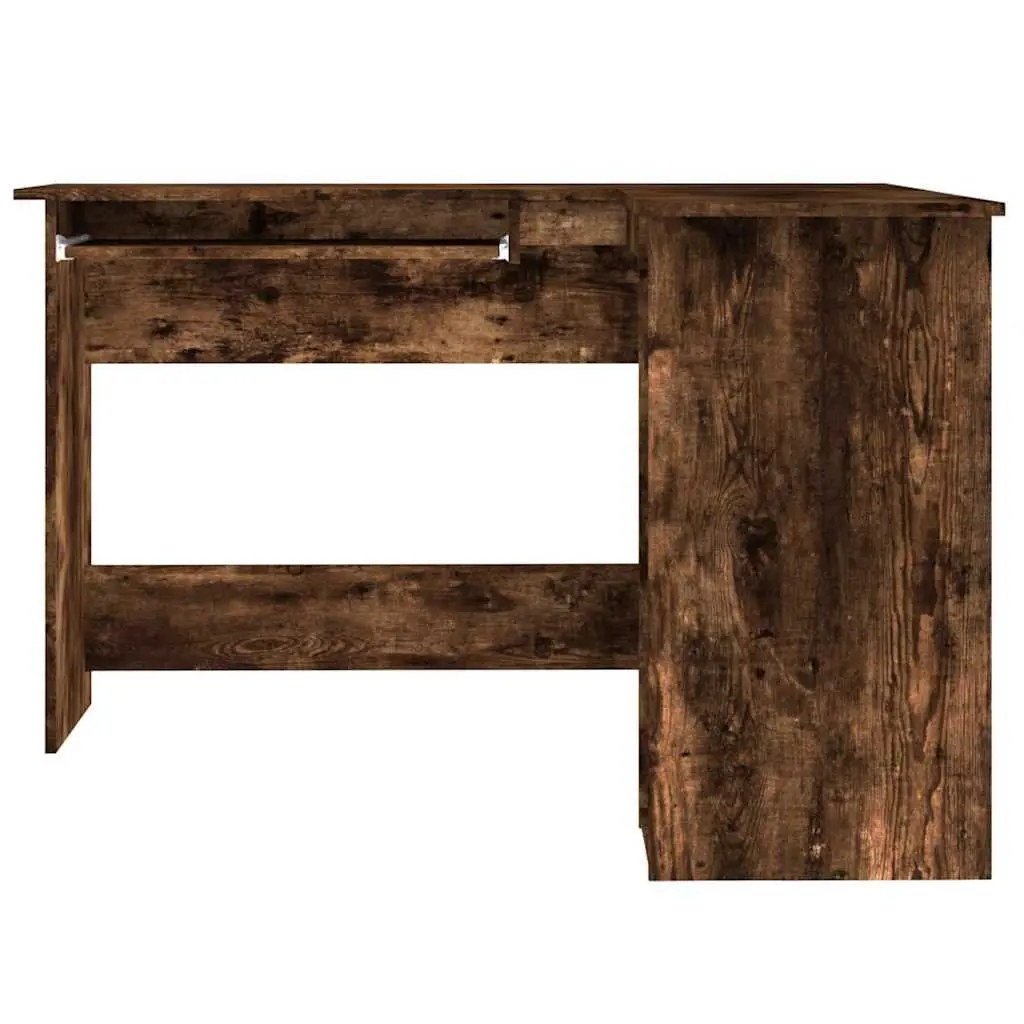 L-Shaped Corner Desk Modern Office Workstation Engineered Wood Brown Study Table
