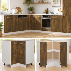 Smoked Oak Kitchen Cabinet for Organized Storage