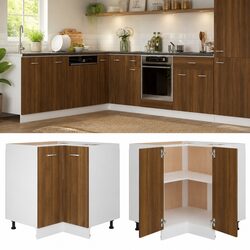 Brown Oak Kitchen Cabinet for Convenient Storage