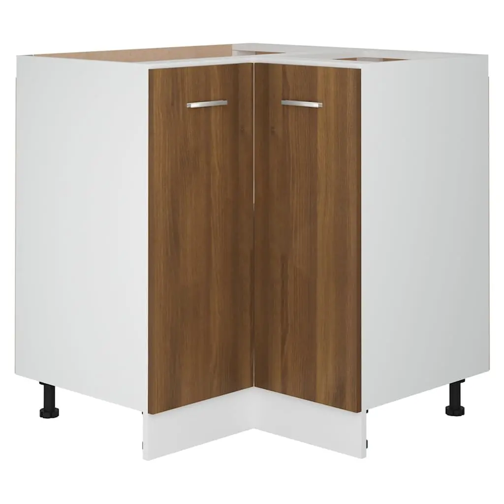 Kitchen Cabinet Brown Oak Storage Cupboard Engineered Wood 75.5x75.5x81.5 cm