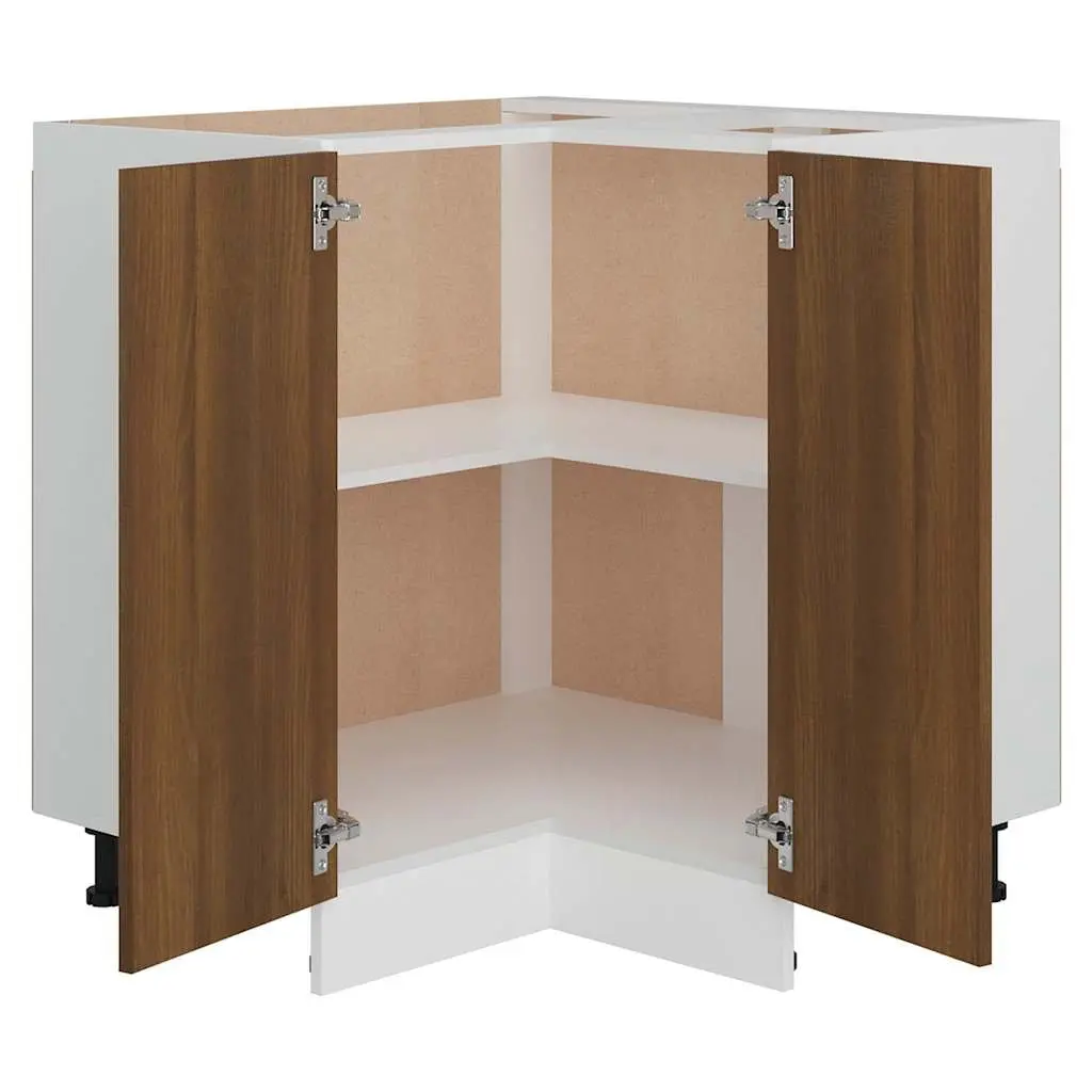 Kitchen Cabinet Brown Oak Storage Cupboard Engineered Wood 75.5x75.5x81.5 cm
