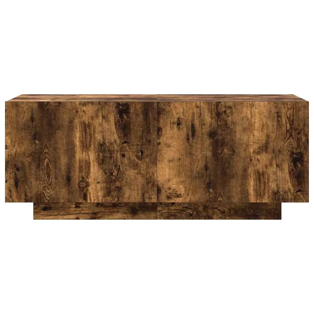 Engineered Wood Media Storage Unit Brown TV Cabinet with Doors and Compartments