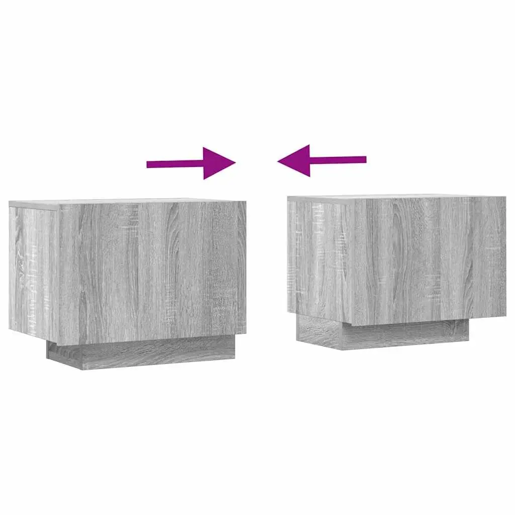 TV Cabinet Grey Engineered Wood Media Unit 100W x 35D x 40H cm Storage Compartments