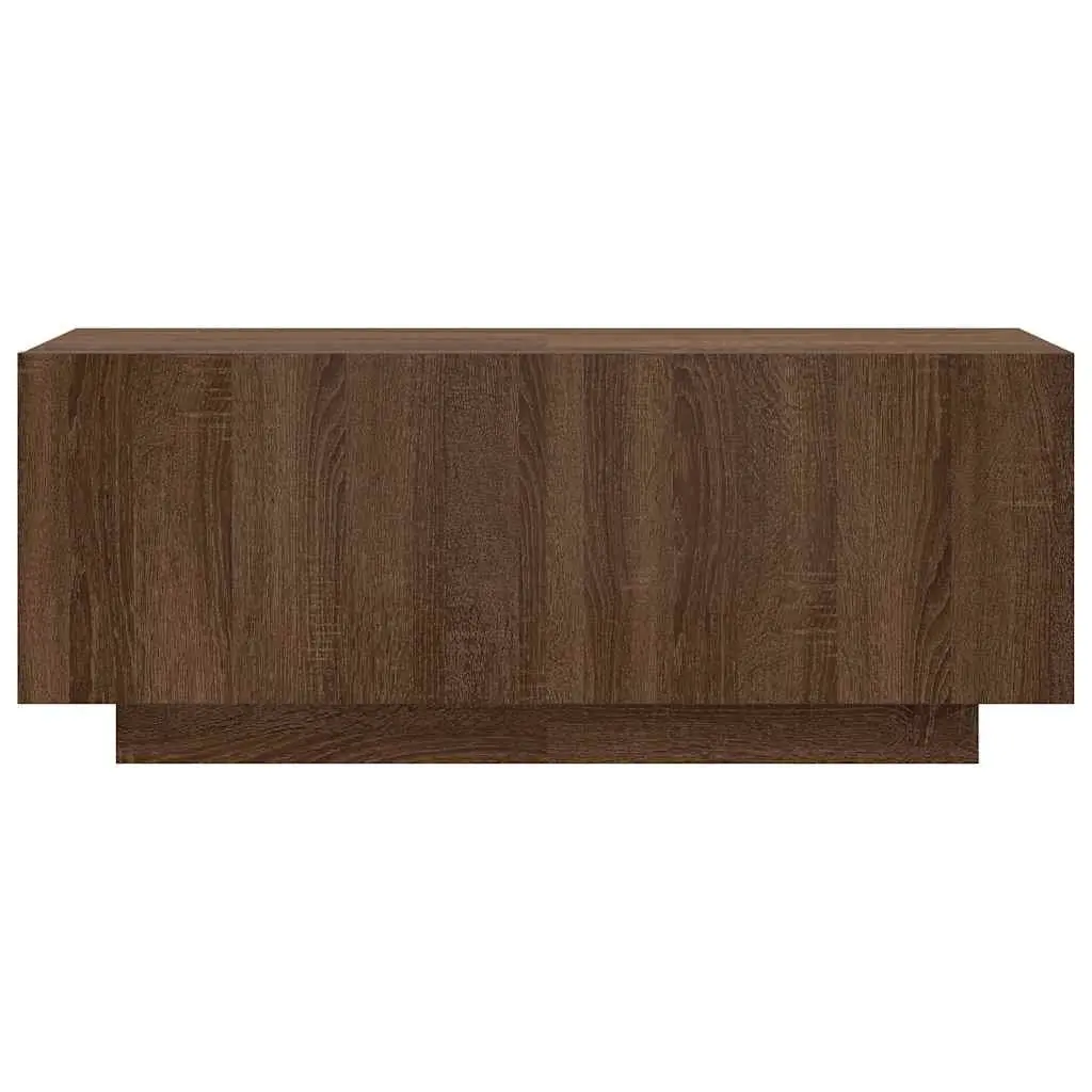 Brown Oak Engineered Wood TV Cabinet for Media Storage