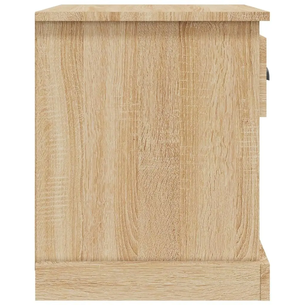 Bedside Cabinet Brown Engineered Wood 39 x 39 x 47.5 cm 2 Pieces Nightstand Side Table Storage