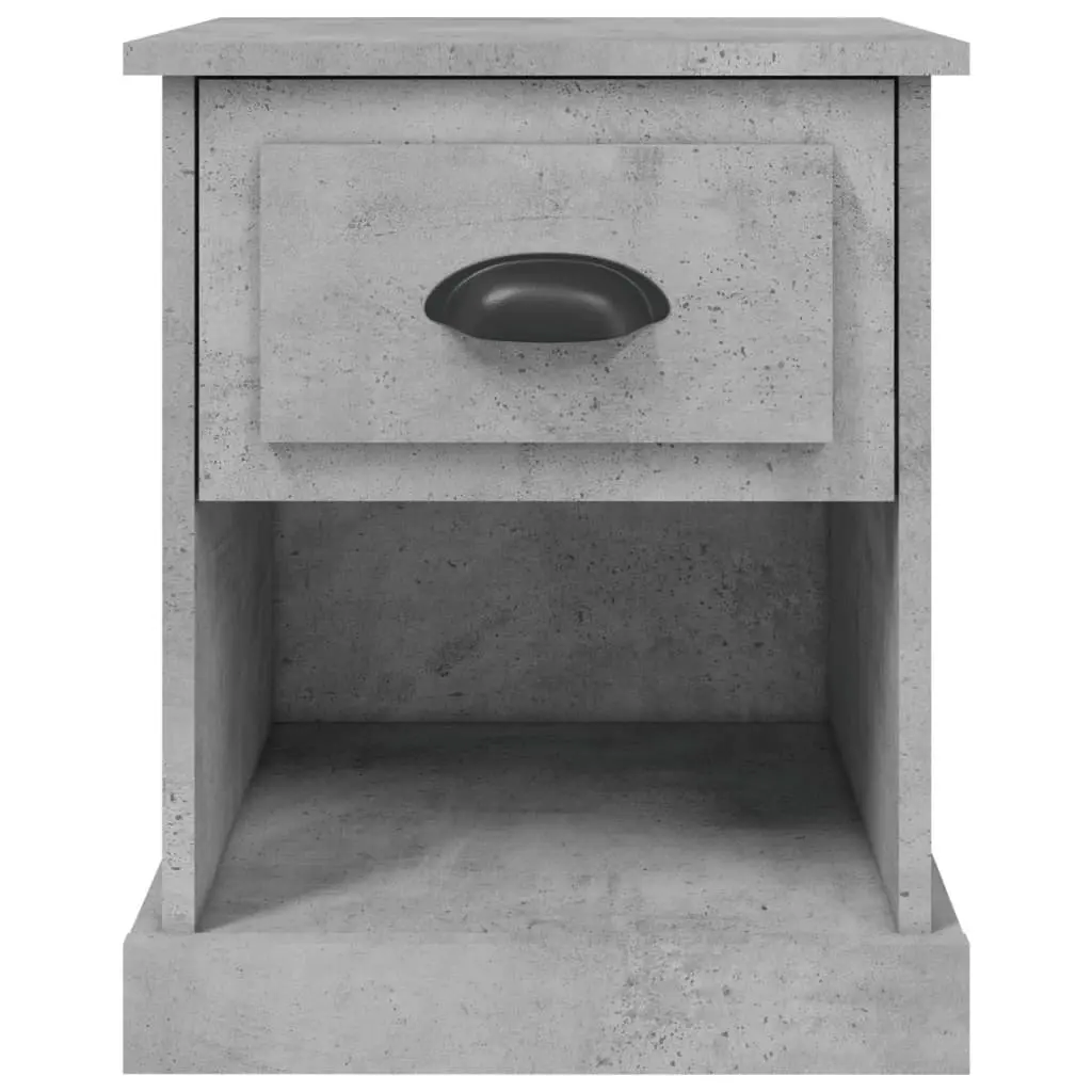 Bedside Cabinets Grey 39x39x47.5 cm Engineered Wood Nightstand Storage 2 Piece