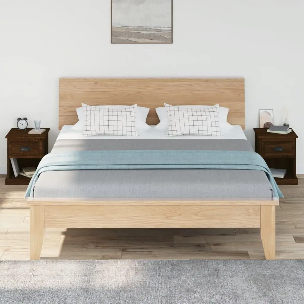 Bedside Cabinets 2 pcs Brown Oak 39x39x47.5 cm Engineered Wood Nightstand