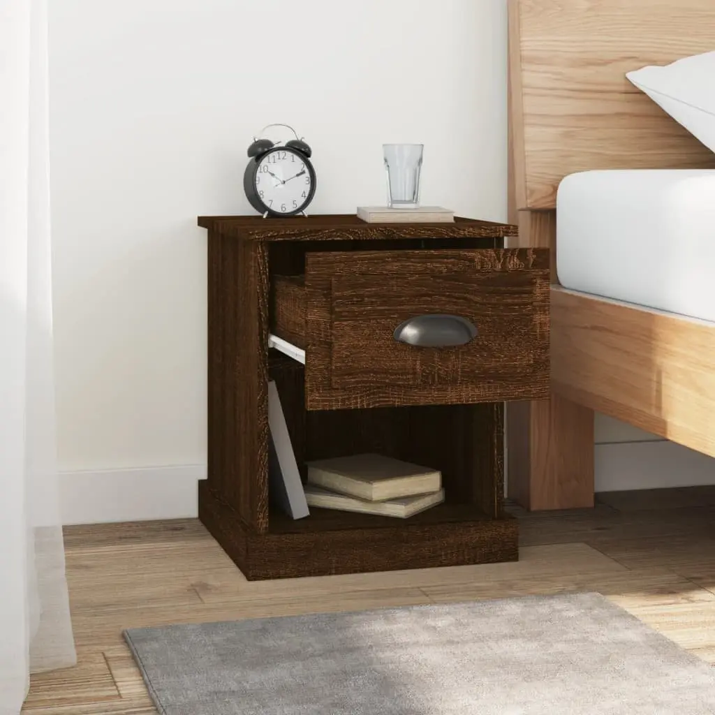 Bedside Cabinets 2 pcs Brown Oak 39x39x47.5 cm Engineered Wood Nightstand