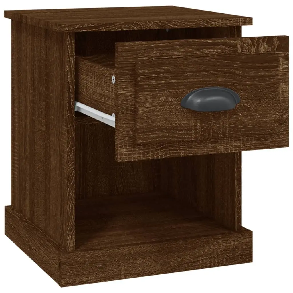 Bedside Cabinets 2 pcs Brown Oak 39x39x47.5 cm Engineered Wood Nightstand