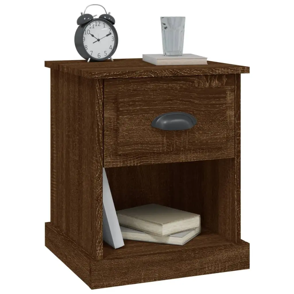Bedside Cabinets 2 pcs Brown Oak 39x39x47.5 cm Engineered Wood Nightstand