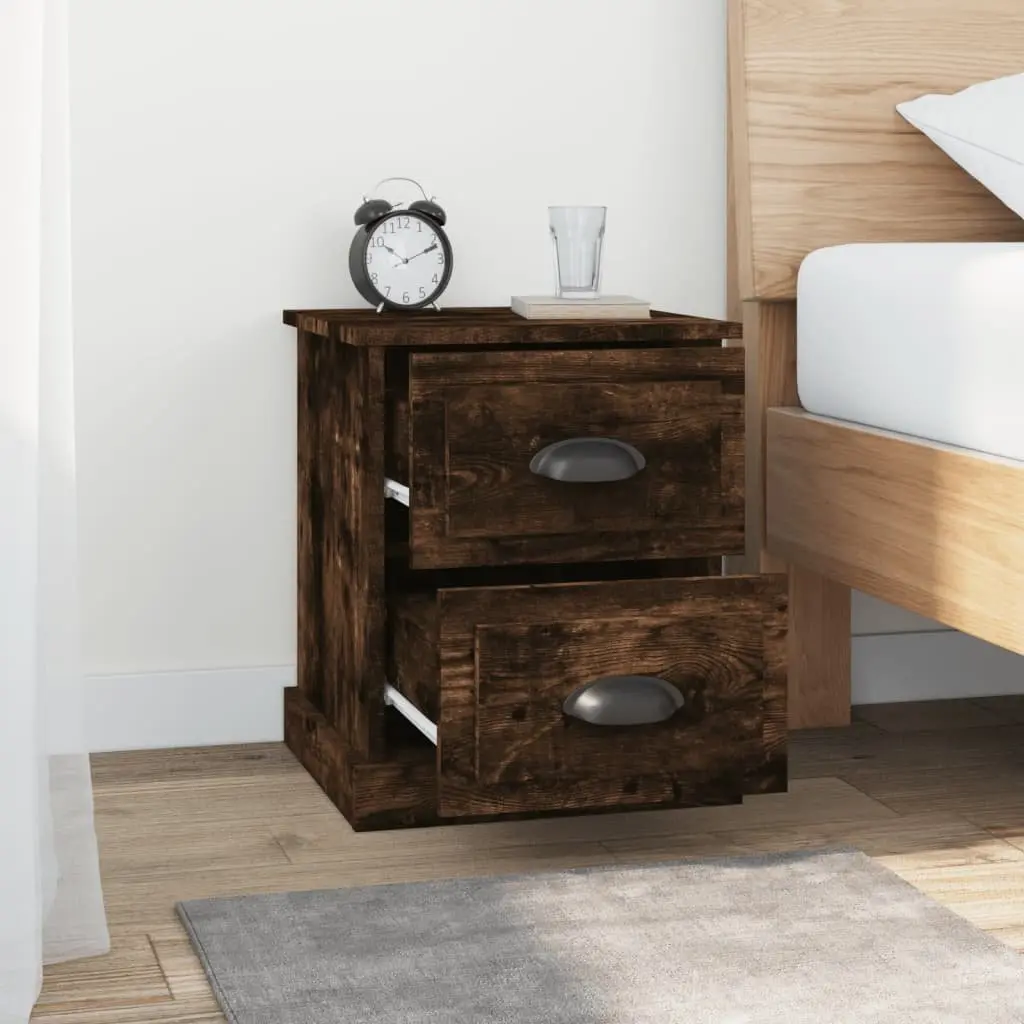 Bedside Cabinets 2 pcs Brown 39x39x47.5 cm Engineered Wood Nightstand Storage