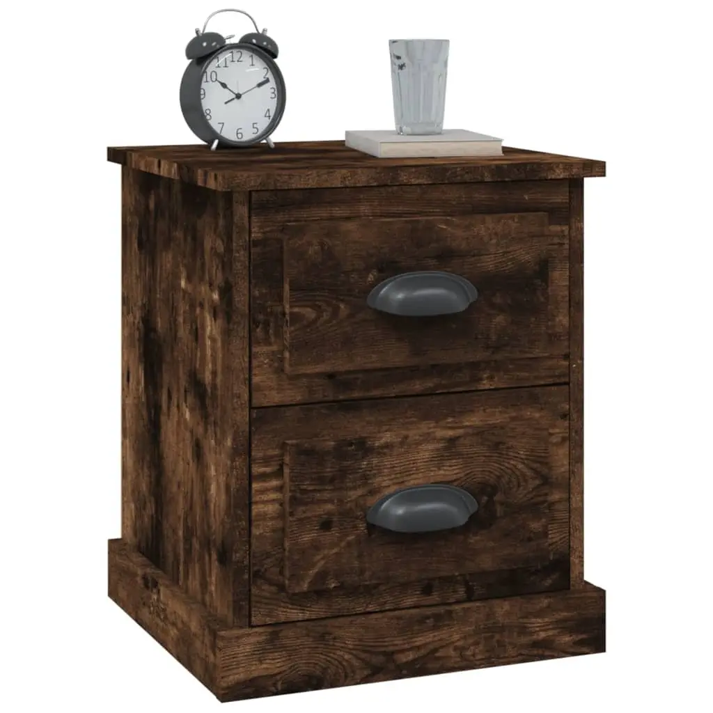 Bedside Cabinets 2 pcs Brown 39x39x47.5 cm Engineered Wood Nightstand Storage