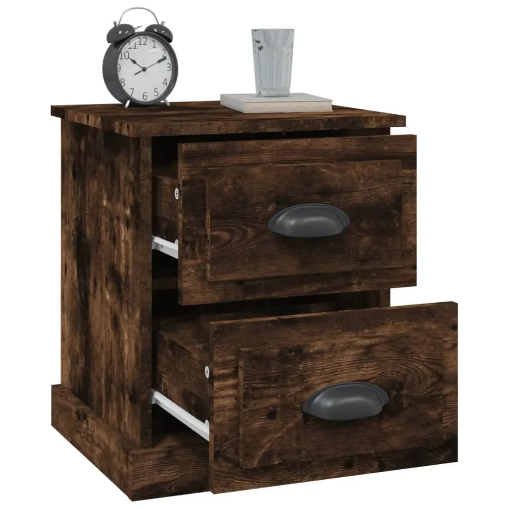 Bedside Cabinets 2 pcs Brown 39x39x47.5 cm Engineered Wood Nightstand Storage