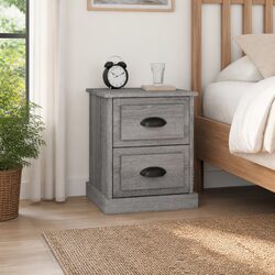 Grey Sonoma Bedside Cabinet with 2 Drawers