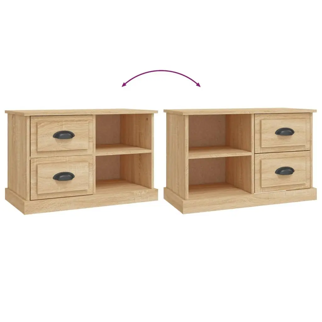 TV Cabinet Sonoma Oak Brown 73x35.5x47.5 cm Engineered Wood Storage Unit