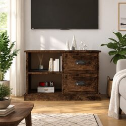 Reliable Brown Smoked Oak TV Cabinet for Everyday Use