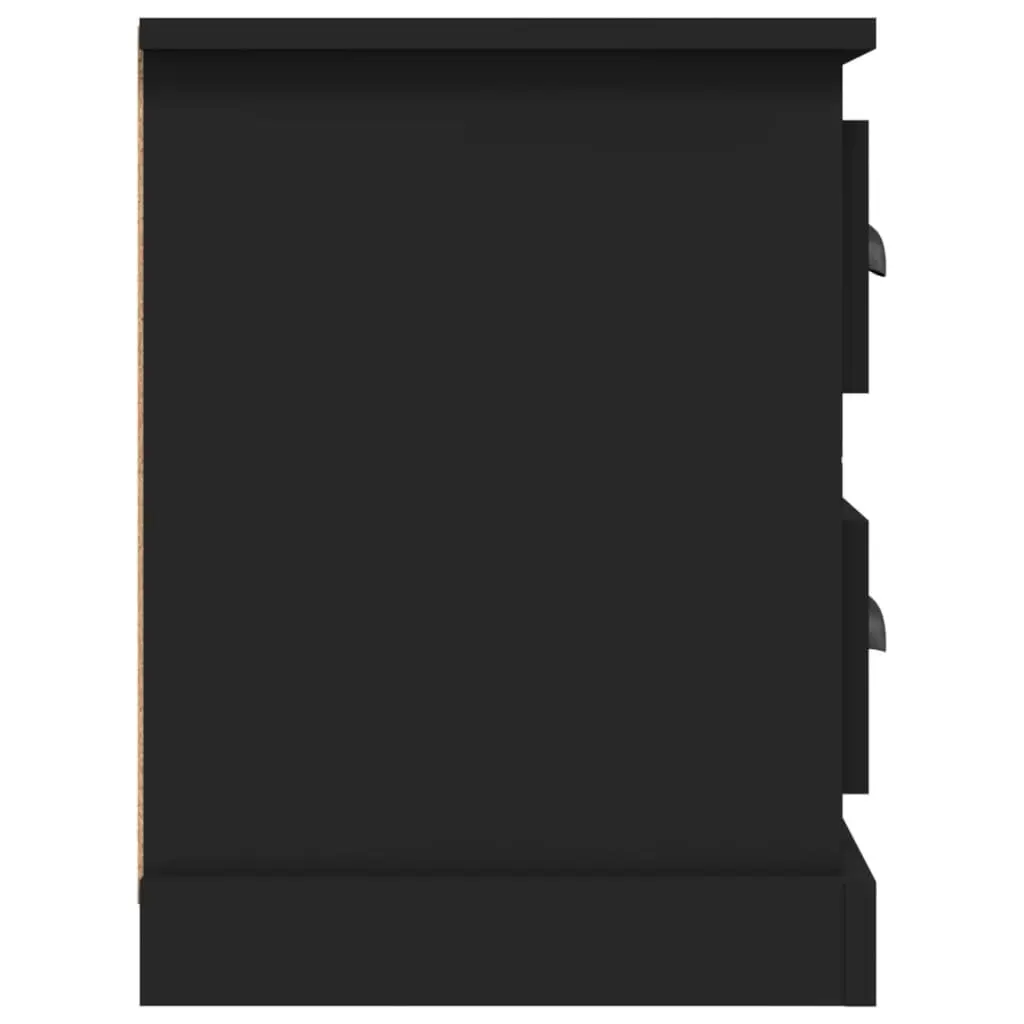 TV Cabinet Black 102x35.5x47.5 cm Engineered Wood Storage Unit with Drawers Open Compartments