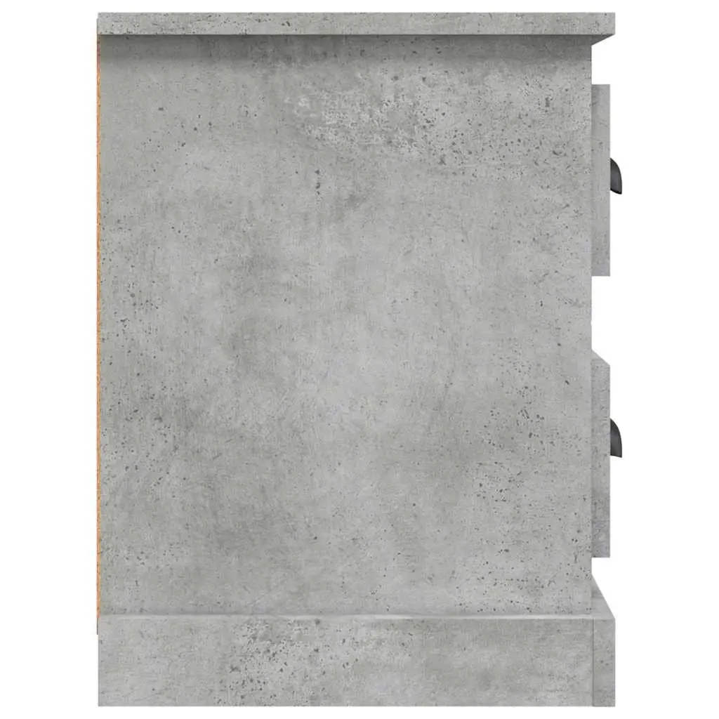 Grey TV Cabinet with 2 Drawers and Open Compartments