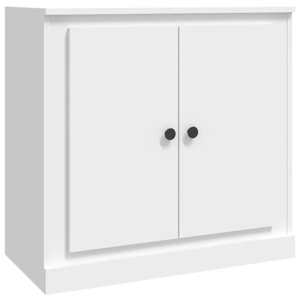 White Sideboard Storage Cabinet 70x35.5x67.5 cm Engineered Wood Home Furniture