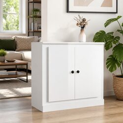 Elegant White High Gloss Sideboard Cabinet 70cm