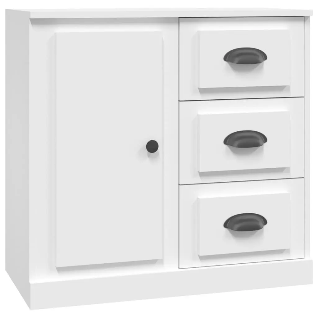 White Sideboard 70x35.5x67.5 cm Storage Cabinet Engineered Wood Furniture