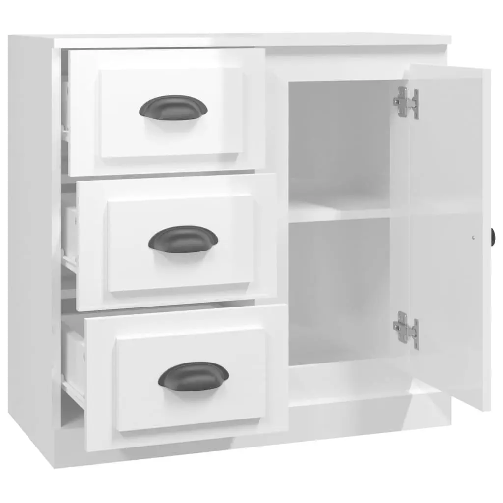 White High Gloss Sideboard for Living Spaces