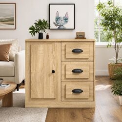 Brown Engineered Wood Sideboard for Storage
