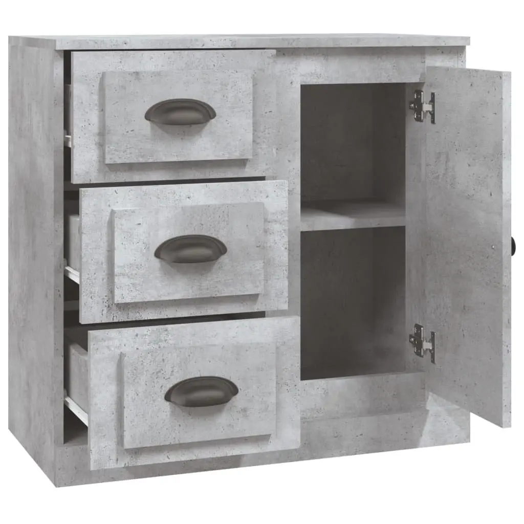 Sideboard Grey Engineered Wood Storage Cabinet Buffet Display Unit