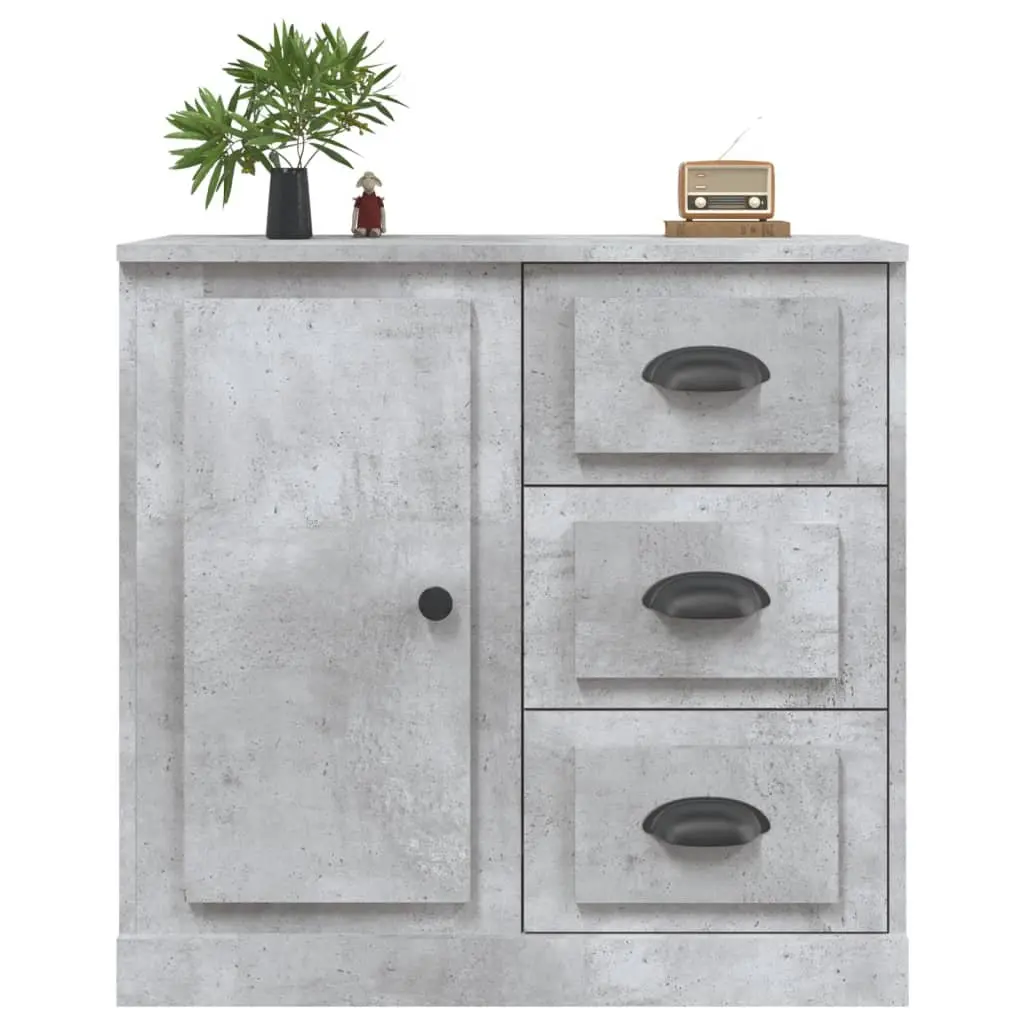 Sideboard Grey Engineered Wood Storage Cabinet Buffet Display Unit