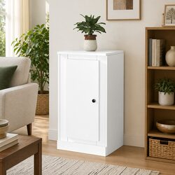 White Storage Sideboard Cabinet for Living Spaces