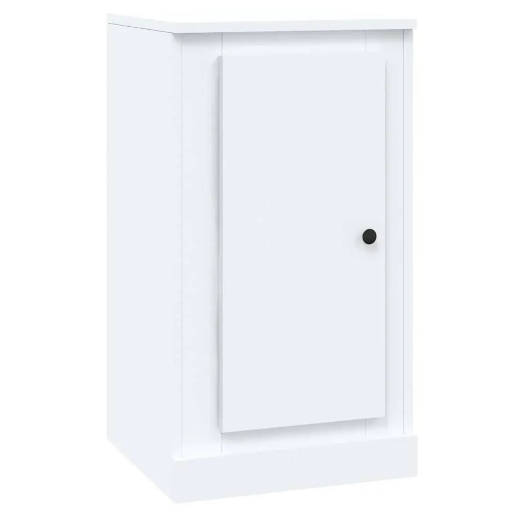 White Sideboard Storage Cabinet Engineered Wood 37.5W x 35.5D x 67.5H cm Furniture Buffet Cupboard