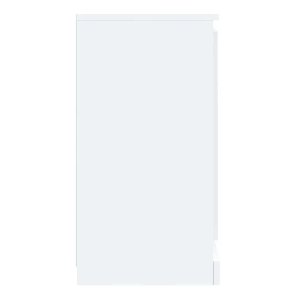 White Sideboard Storage Cabinet Engineered Wood 37.5W x 35.5D x 67.5H cm Furniture Buffet Cupboard