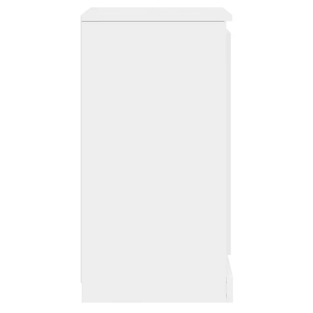 Sideboard High Gloss White 37.5W x 35.5D x 67.5H cm Engineered Wood Storage Cabinet