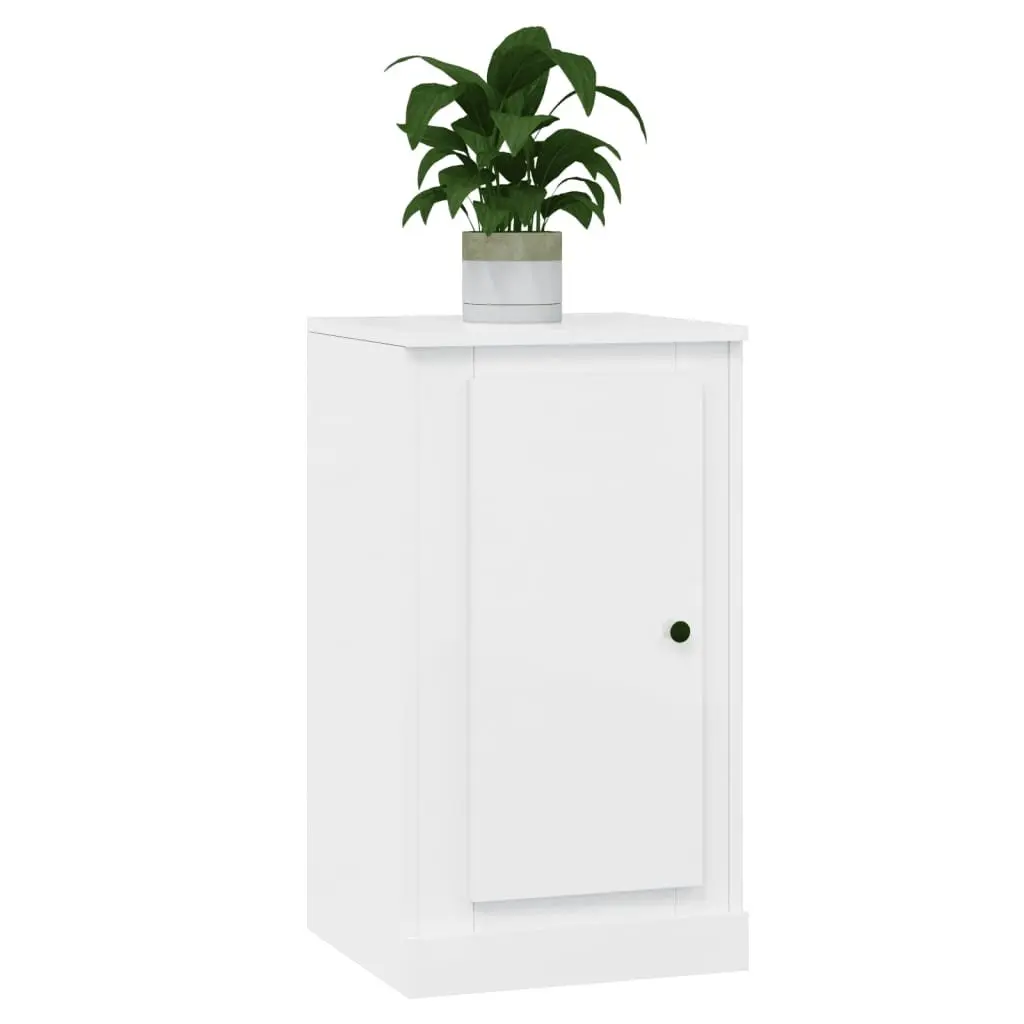 Sideboard High Gloss White 37.5W x 35.5D x 67.5H cm Engineered Wood Storage Cabinet